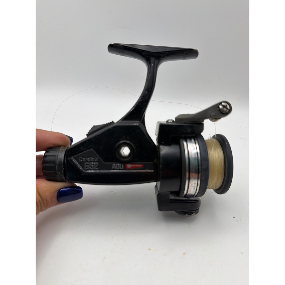 Abu Garcia Cardinal 652 Spinning Fishing Reel High Speed 5.2:1 Black Vintage
